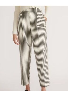 EVERLANE The TENCEL™ Way-High® Taper Vertical Striped Trouser Pant